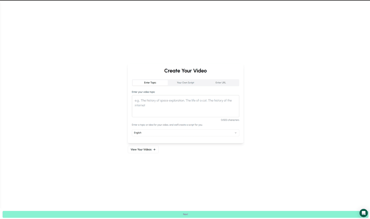 Autoclips Faceless AI Video interface showing topic input, story options, and AI video generation settings for creating passive income content