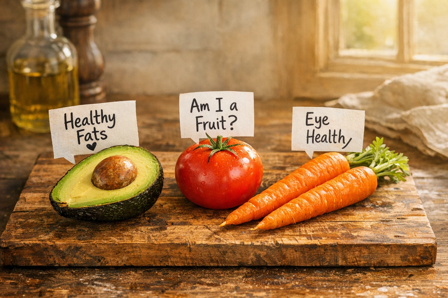 AI avocado, tomato, and carrot characters talking in a viral video