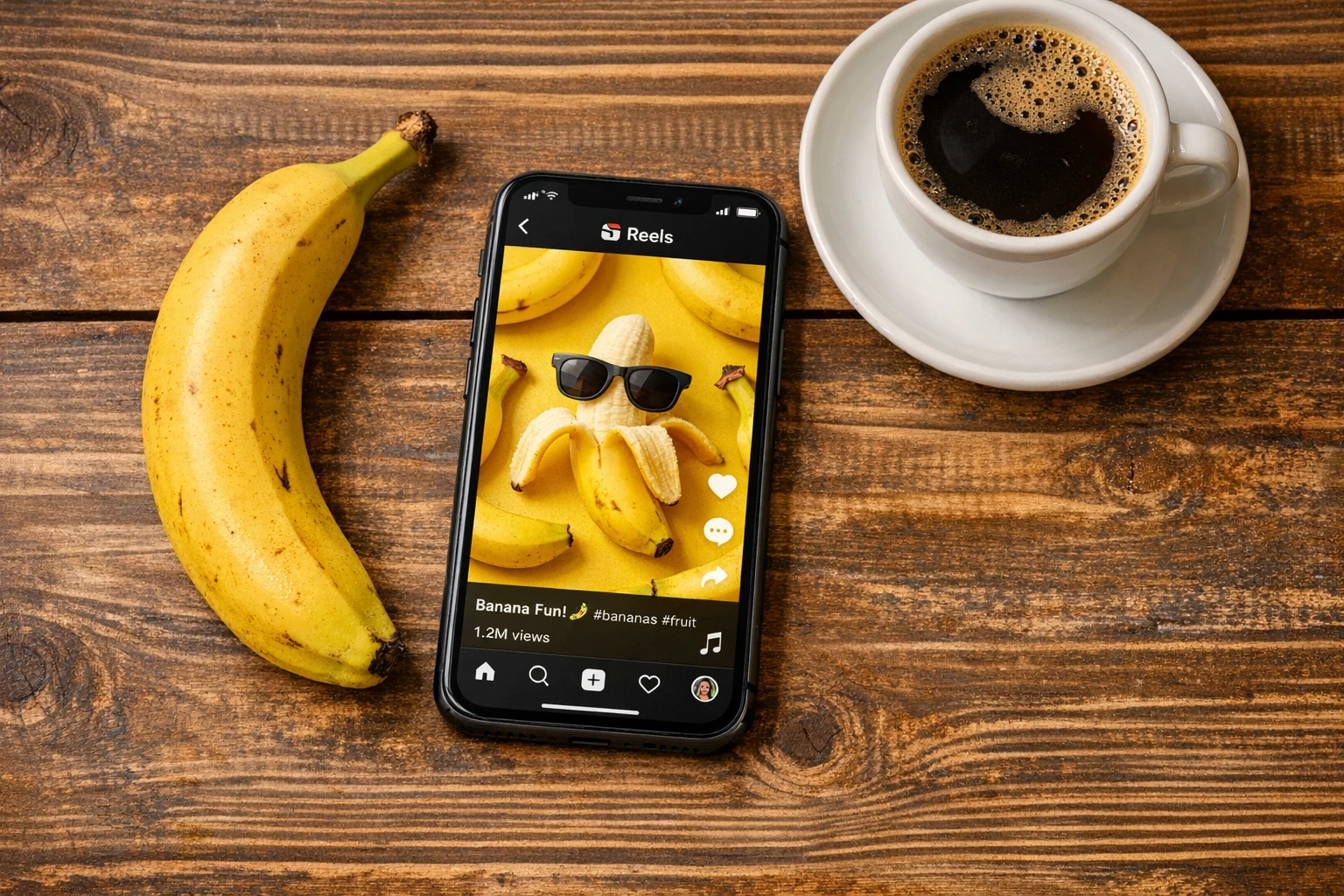 Viral statistics showing AI banana video performance on social media