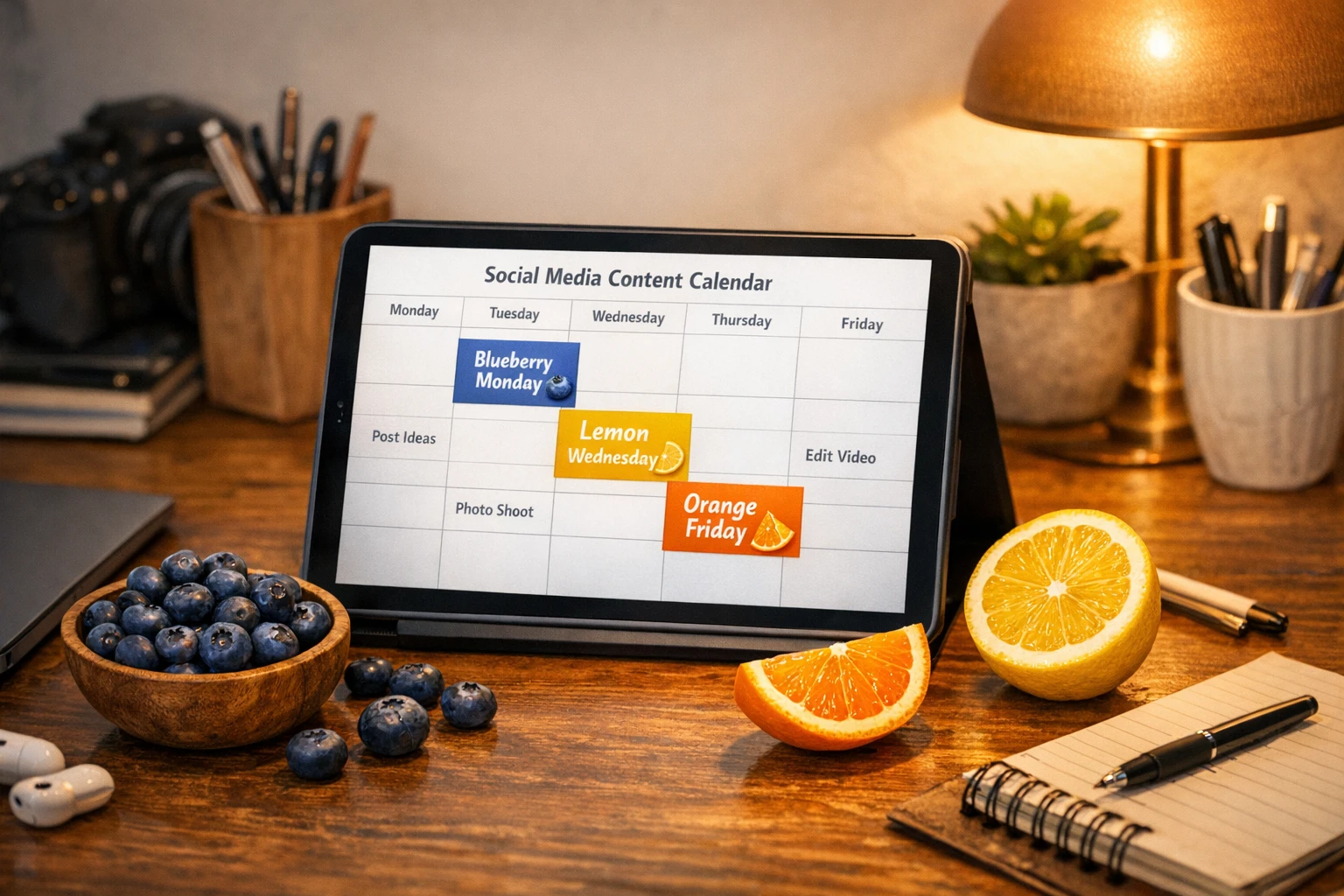 Creating AI superfood videos with blueberry, lemon, and orange characters