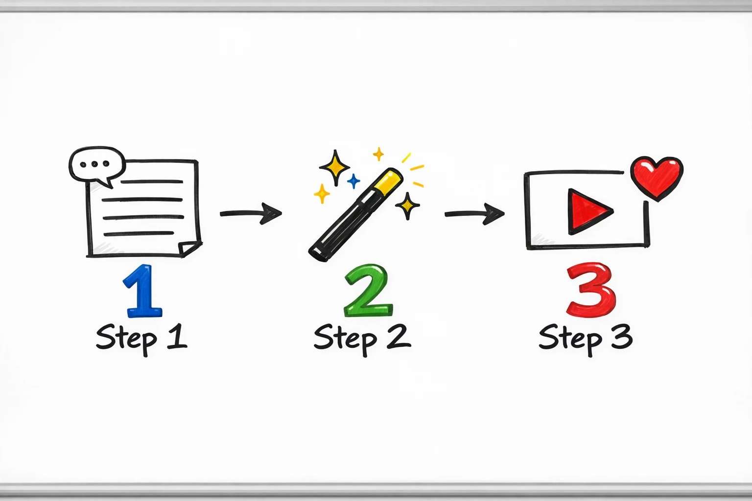 AI clip creation workflow showing the automated process from idea to published clip on TikTok YouTube and Instagram