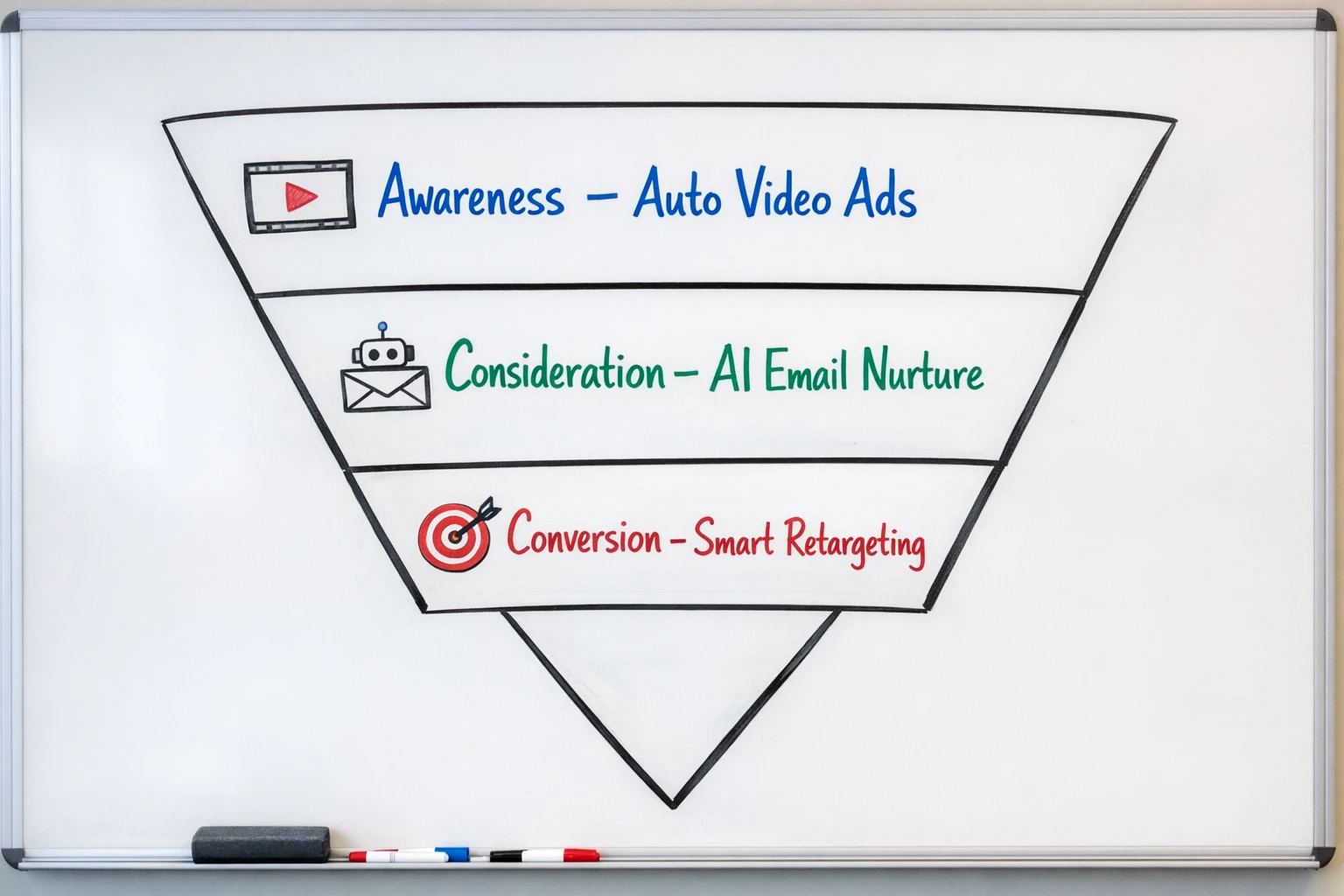 Viral marketing flywheel showing how AI driven marketing automation compounds content reach over time