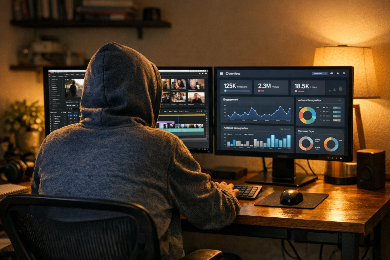 AI faceless video generator creating content without showing face