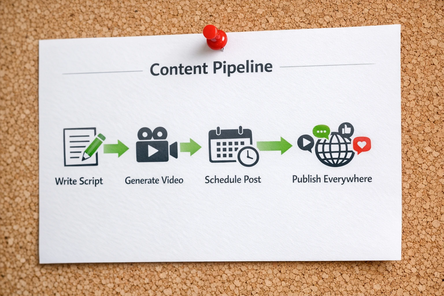 AI video creation platform automation workflow from script to social media posting
