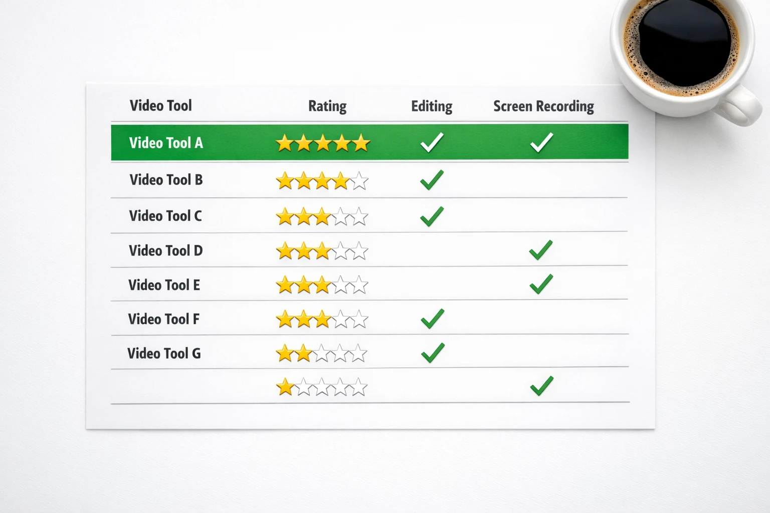 Comparison of free AI video maker tools showing features and capabilities side by side