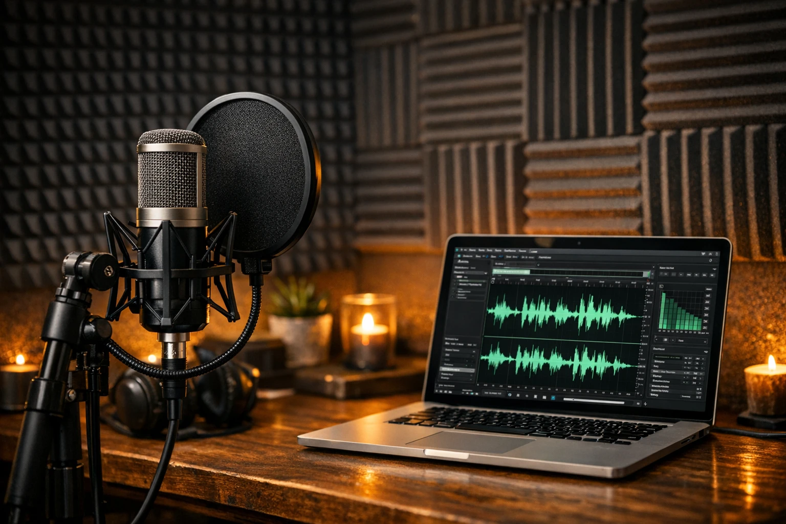 AI voice acting replacing traditional recording studio setup for video creators