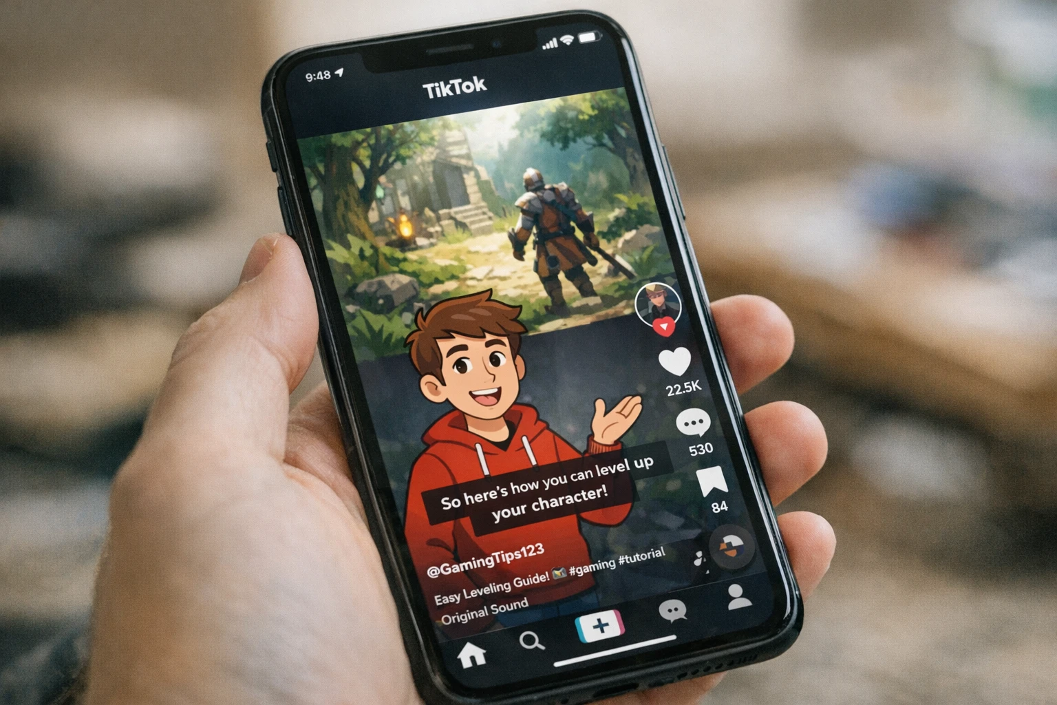 Viral character explainer video examples showing cartoon characters with gaming backgrounds on TikTok and YouTube