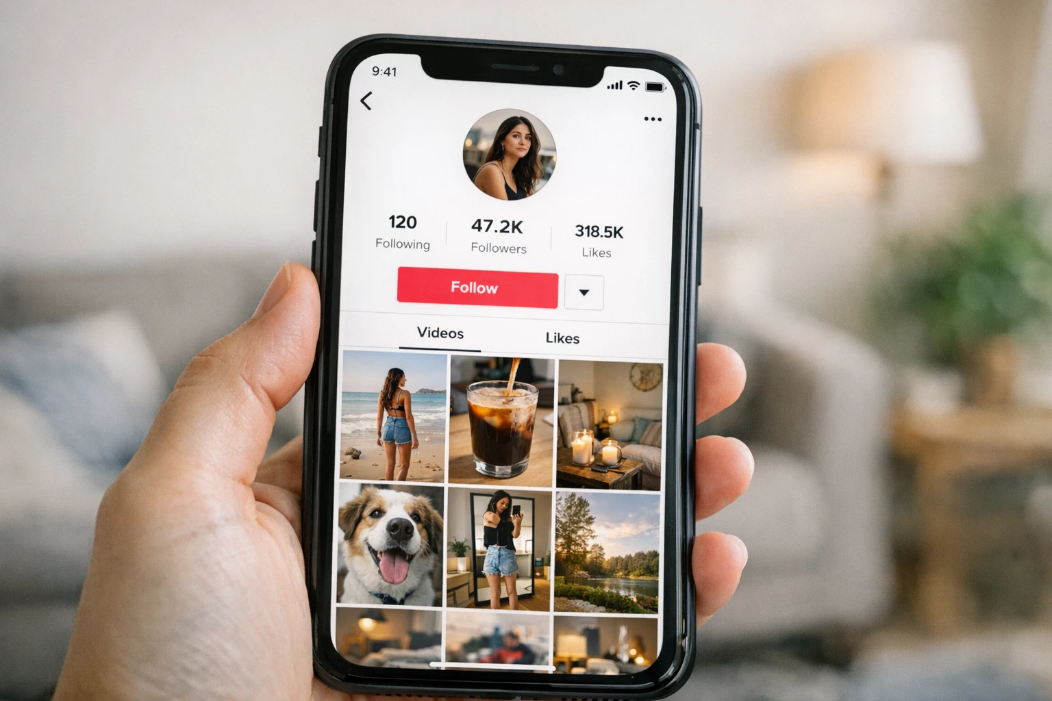 TikTok growth concept showing automated content creation pipeline with rising follower counts