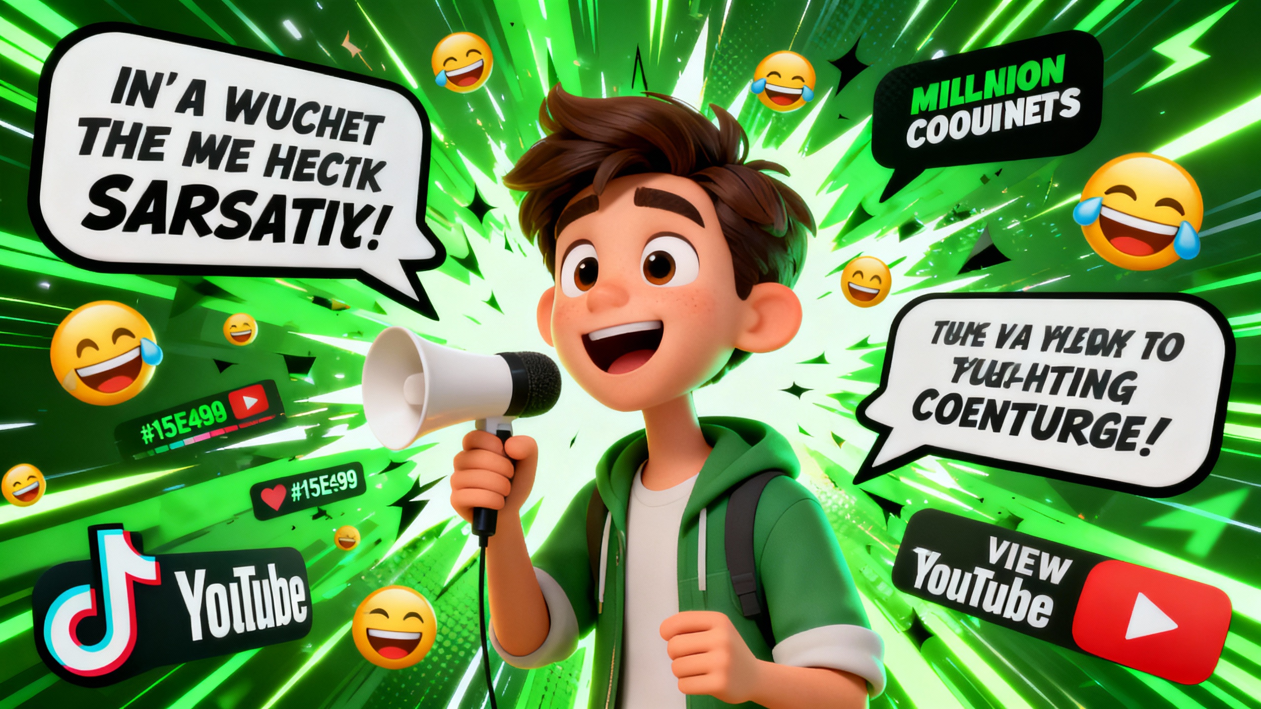 Character voice content going viral on social media with millions of views