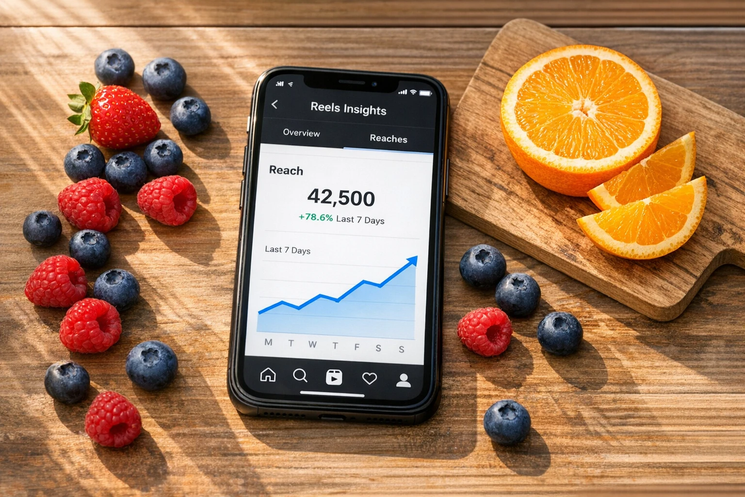 Social media growth analytics from posting talking fruit videos