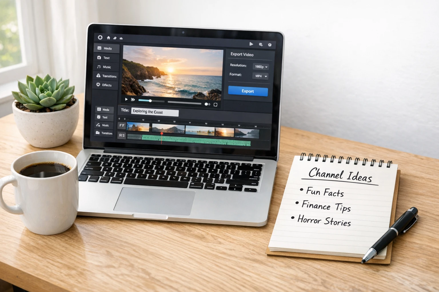 YouTube AI faceless channel setup showing character explainer video creation